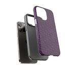 Shockproof Iphone 17 Pro Cover, Purple Geometric Dual-Layer TPU Case, UV-Protected
