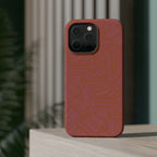 Protective iPhone 18 Pro Max Case With Terracotta Geometric MagSafe Impact Resistance