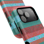 Fractyl MagSafe Compatible iPhone 18 Pro Max Case, Teal Coral Impact-Resistant Magnetic Cover