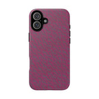 Pink Textured Tough Phone Case — Protective Slim iPhone Cover, durable wireless charging case