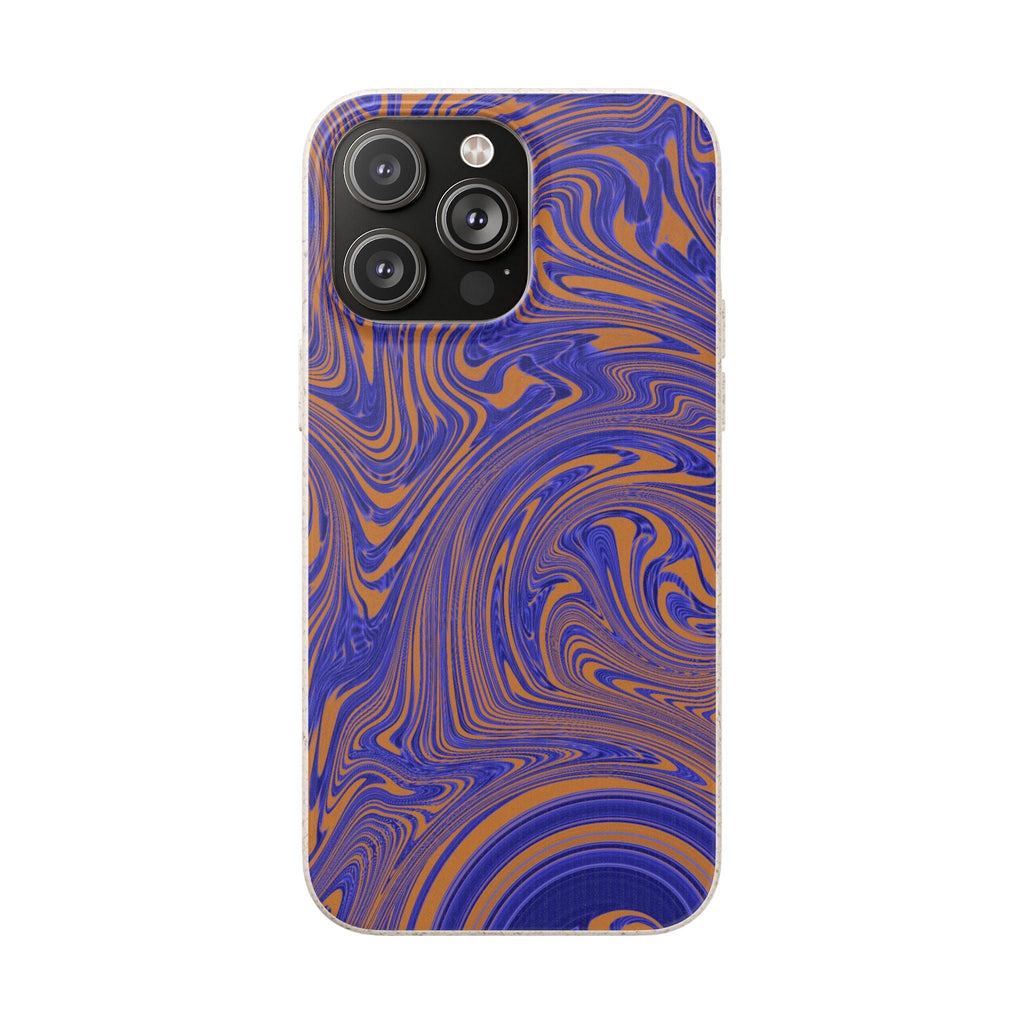 Biodegradable Marble Swirl Phone Case — Purple & Orange Eco-Friendly Protective Cover with a secure flexible frame; protective biodegradable case _CASETiFY5 alternative.
