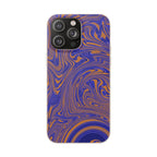 Biodegradable Marble Swirl Phone Case — Purple & Orange Eco-Friendly Protective Cover with a secure flexible frame; protective biodegradable case _CASETiFY5 alternative.