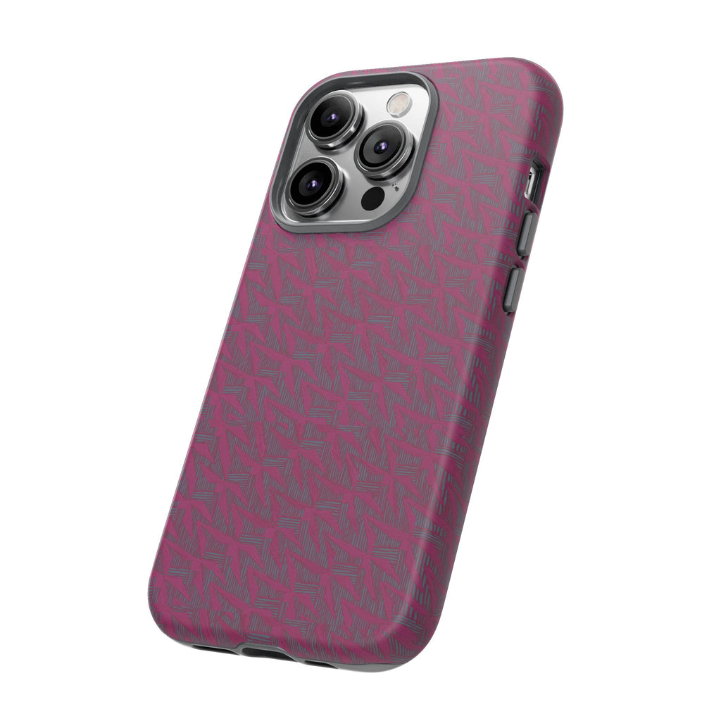 Pink Textured Wireless Charging Case | Premium Slim Dual-Layer Protective iPhone Cover