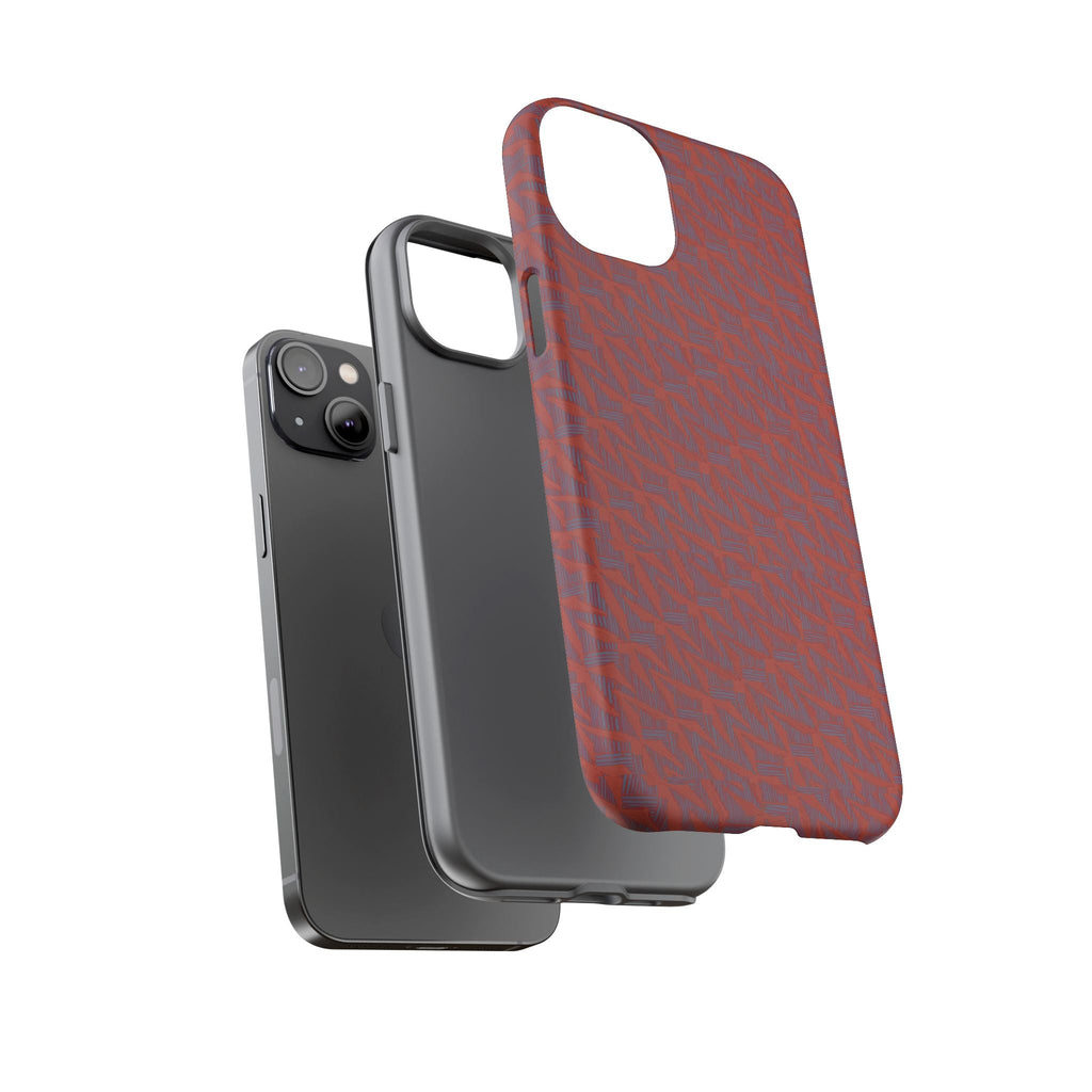 Wireless Charging iPhone 17 ProMax Case – Rugged Red Pebble Texture Shockproof Cover