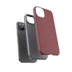 Wireless Charging iPhone 17 ProMax Case – Rugged Red Pebble Texture Shockproof Cover