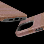 Striped Leather-Texture Magnetic Phone Case — Impact-Resistant iPhone Cover, textured close-up wireless charging iphone 18 pro max case