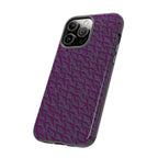 Shockproof Iphone 17 Pro Cover, Purple Geometric Dual-Layer TPU Case, UV-Protected