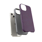 Shockproof Iphone 17 Pro Cover, Purple Geometric Dual-Layer TPU Case, UV-Protected