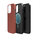 Protective iPhone 18 Pro Max Case With Terracotta Geometric MagSafe Impact Resistance