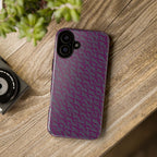 Shockproof Iphone 17 Pro Cover, Purple Geometric Dual-Layer TPU Case, UV-Protected