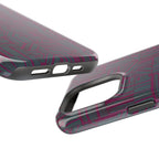 Slim Protective iPhone 16 ProMax Case With MagSafe, Dual-Layer Plum Geometric Design