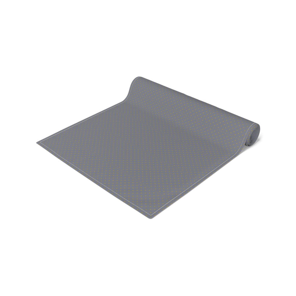 Solid Gray Table Runner — Cotton-Poly Dining Accent