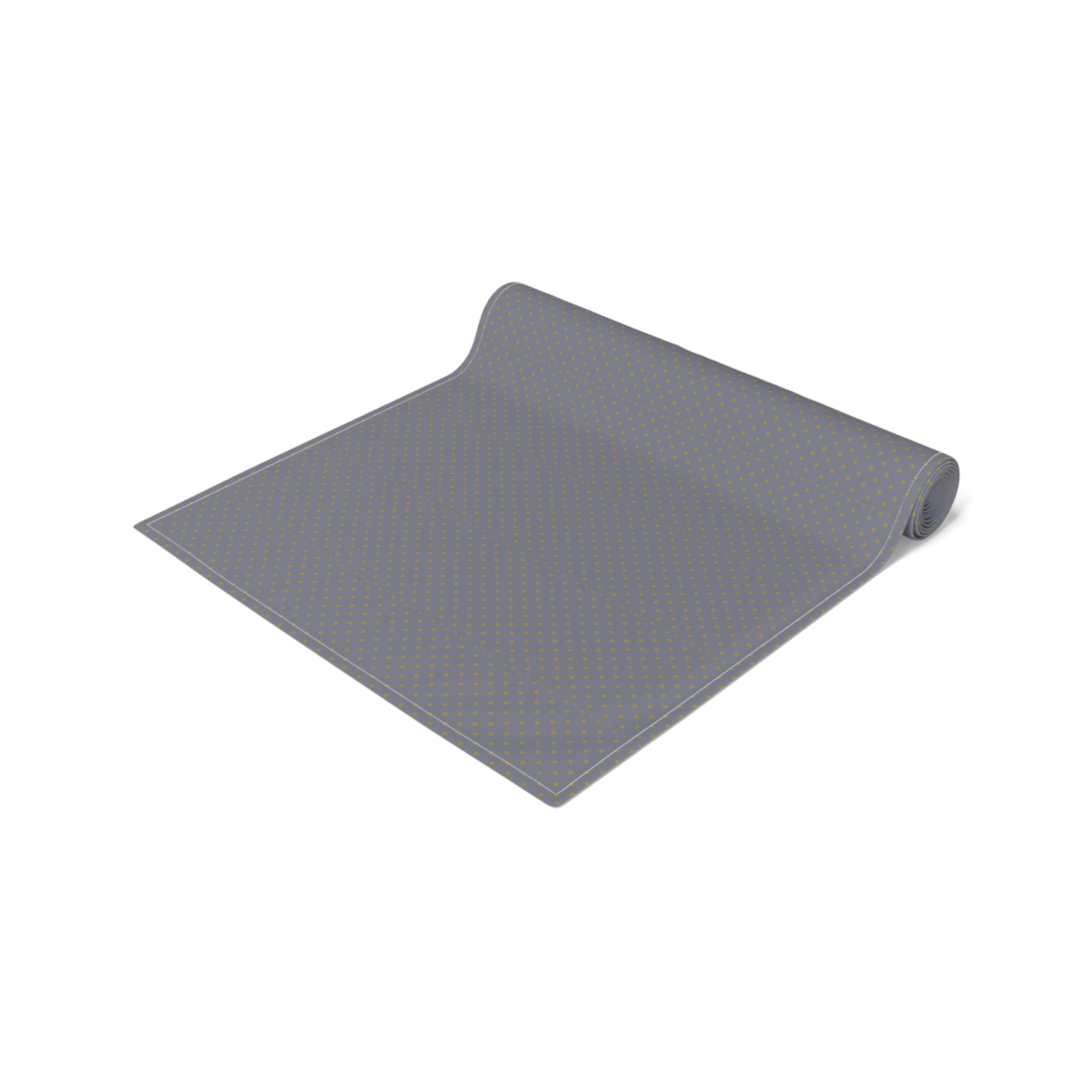 Solid Gray Table Runner — Cotton-Poly Dining Accent