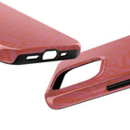 Tough Phone Case — Geometric Coral Pattern Protective Cover, shockproof iphone 18 pro case shown in an angled protective view