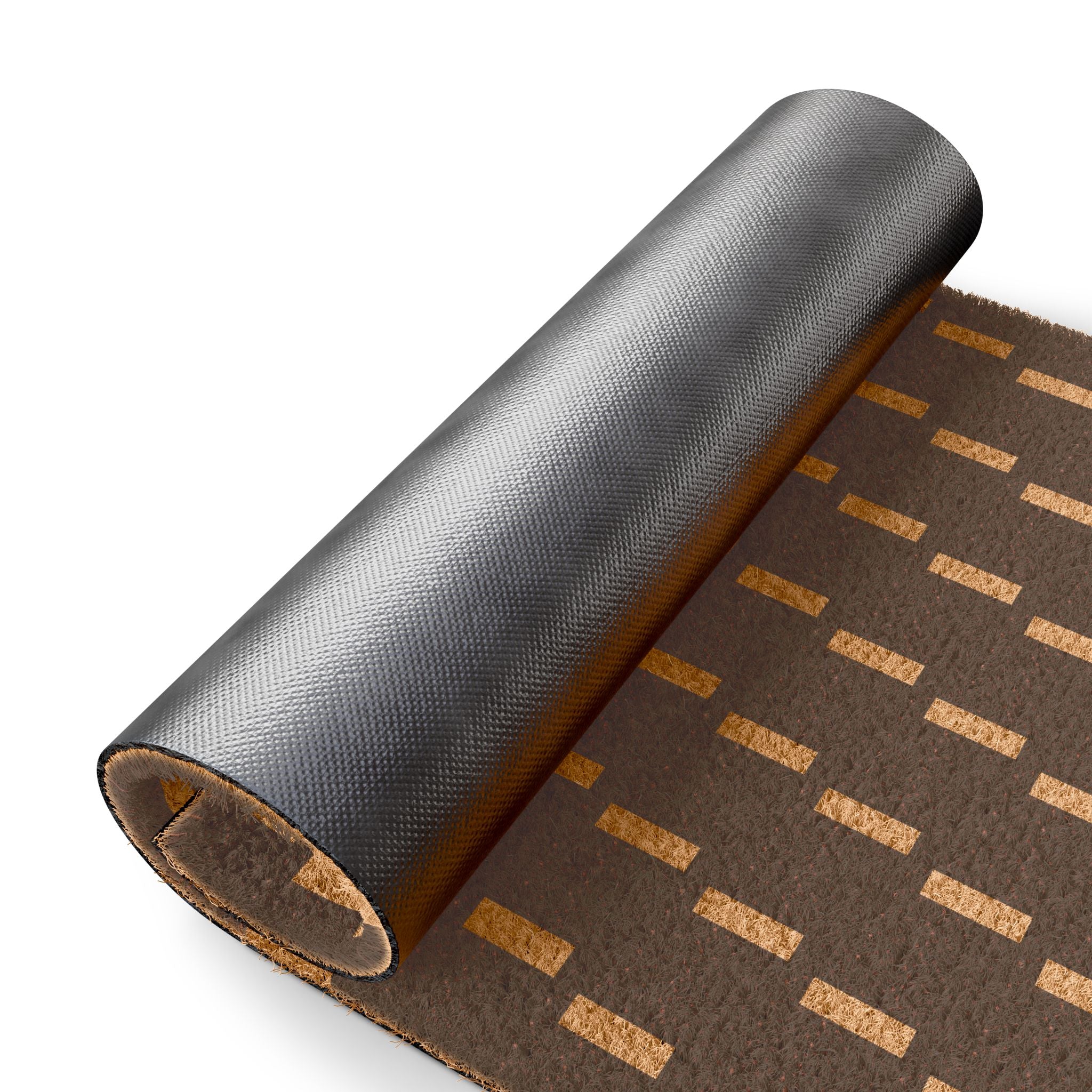 Striped Coco Coir Doormat — Durable Non-Slip Entry Mat