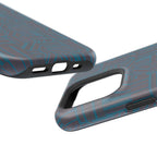 Impact Resistant iPhone 17 Case, Teal Geometric MagSafe Dual-Layer Protection