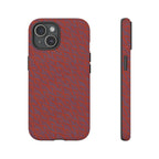 Red Pebble Texture Tough Phone Case — Rugged Shockproof iPhone Cover, wireless charging iphone 17 promax case with rugged rounded-edge design