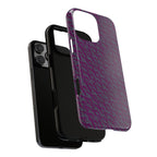Shockproof Iphone 17 Pro Cover, Purple Geometric Dual-Layer TPU Case, UV-Protected