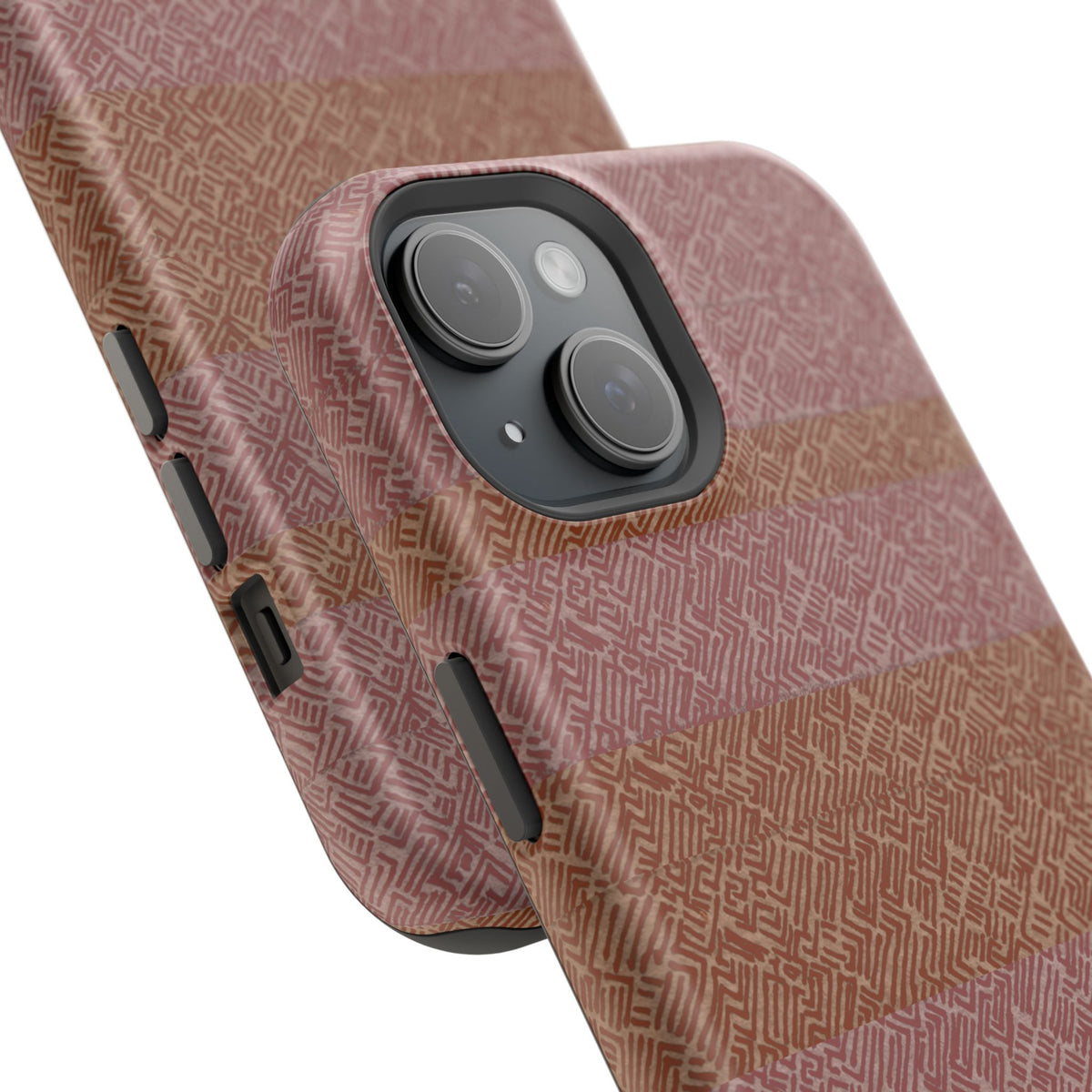 Striped Leather-Texture Magnetic Phone Case — Impact-Resistant iPhone Cover, protective textured wireless charging iphone 18 pro max case