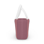 Striped Pink Lunch Bag – Insulated Tote for Work & School