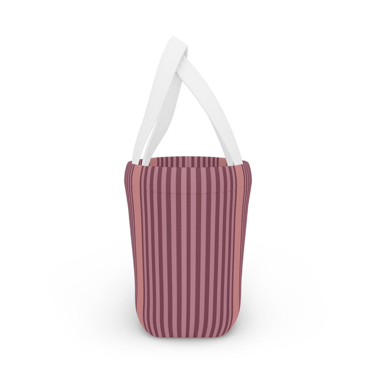 Striped Pink Lunch Bag – Insulated Tote for Work & School