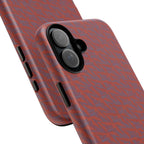 Wireless Charging iPhone 17 ProMax Case – Rugged Red Pebble Texture Shockproof Cover