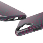 Slim Protective iPhone 16 ProMax Case With MagSafe, Dual-Layer Plum Geometric Design