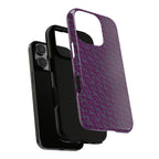 Shockproof Iphone 17 Pro Cover, Purple Geometric Dual-Layer TPU Case, UV-Protected