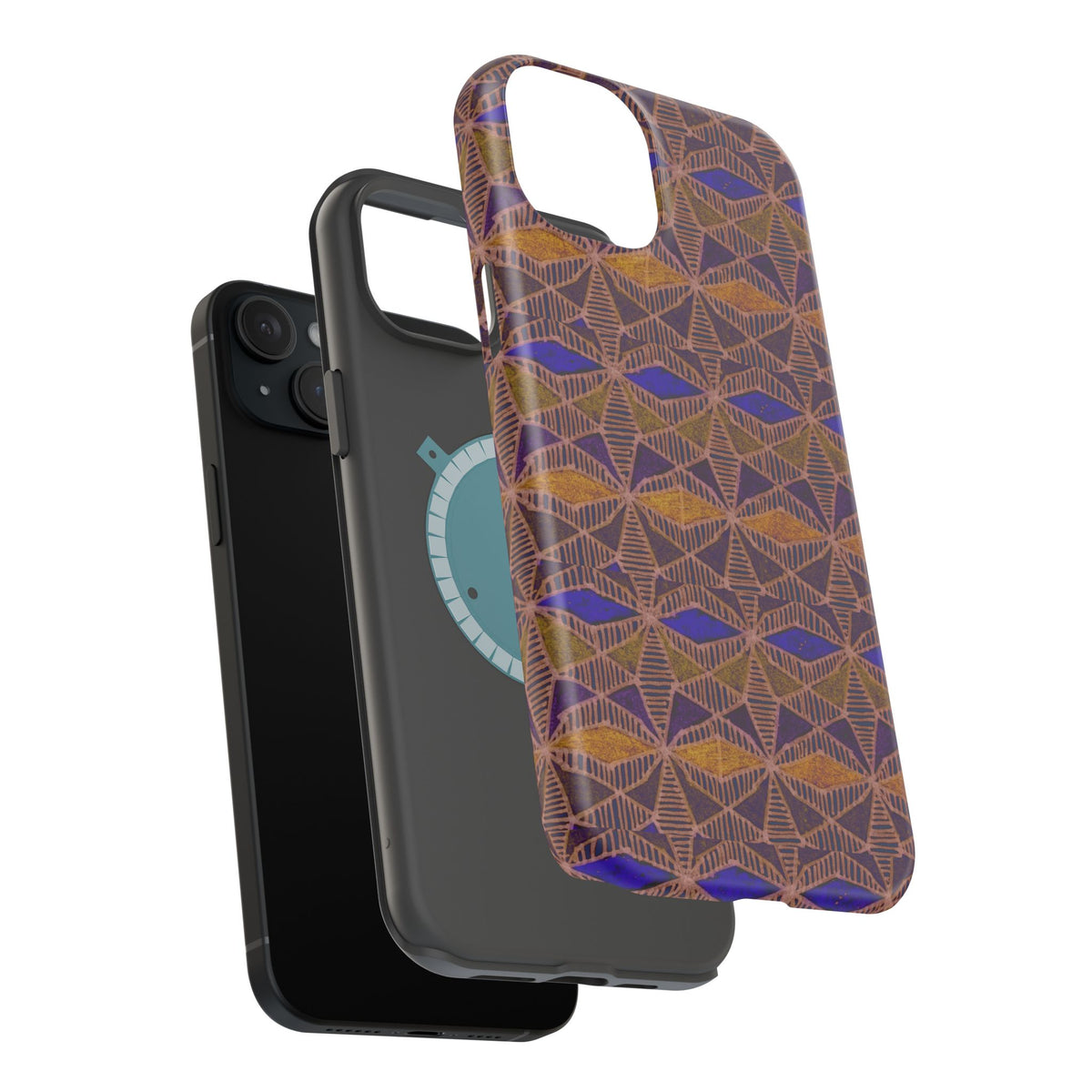 Fractyl Impact Resistant Iphone 16 Pro Case - Geometric Tribal Magnetic MagSafe Cover