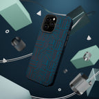 Impact Resistant Phone Case-20% OFF Entire Order, And Free Shipping, Teal Geometric MagSafe case floating in a modern teal product environment; impact resistant iphone 17 case-20% OFF Entire Order, and Free Shipping.