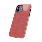 Tough Phone Case — Geometric Coral Pattern Protective Cover, shockproof iphone 18 pro case with durable-looking rigid shell