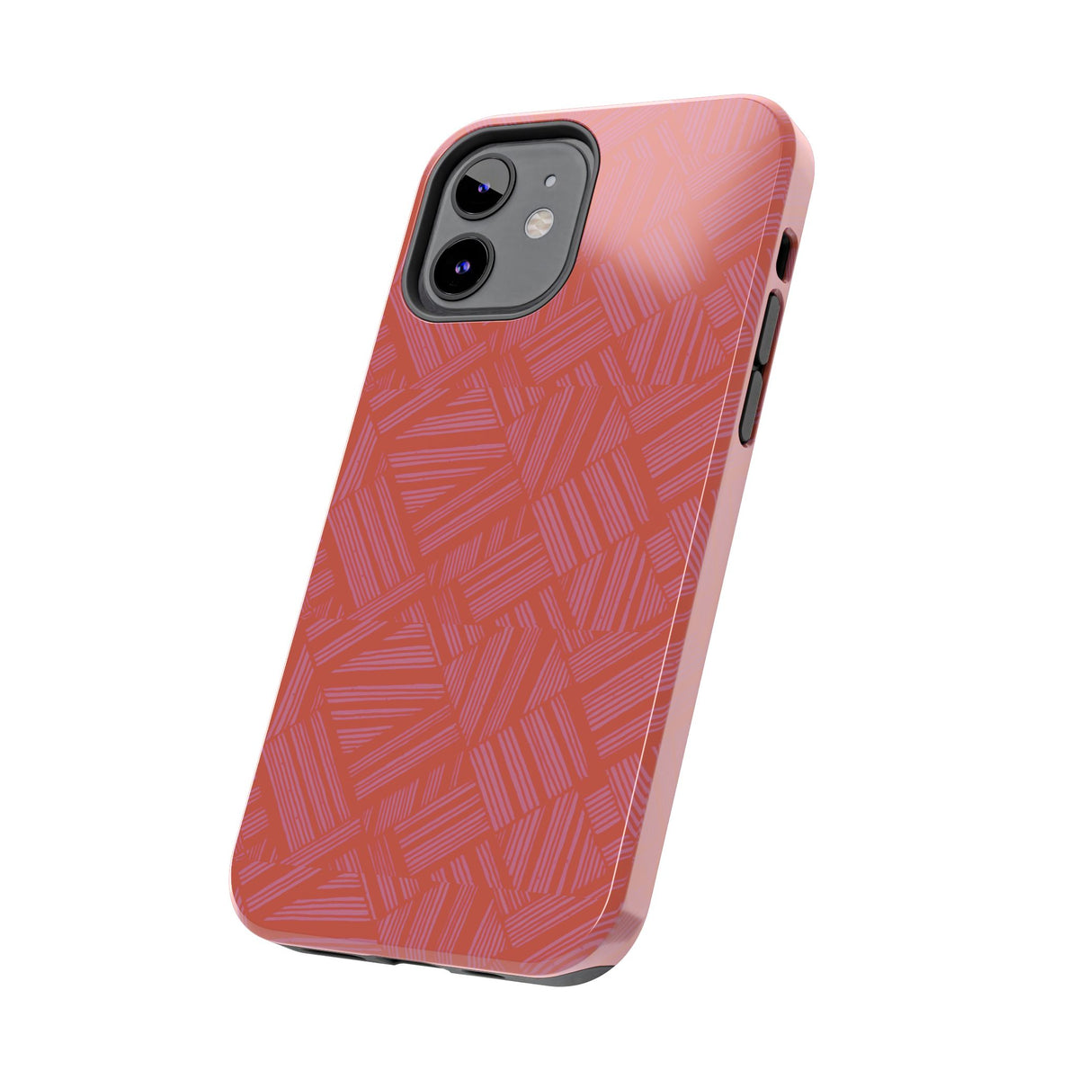 Tough Phone Case — Geometric Coral Pattern Protective Cover, shockproof iphone 18 pro case with durable-looking rigid shell