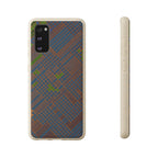 Biodegradable Phone Case — Earthy Geometric Plaid Eco-Friendly Cover, eco friendly phone case product image