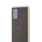 Biodegradable Phone Case — Earthy Geometric Plaid Eco-Friendly Cover, eco friendly phone case product image
