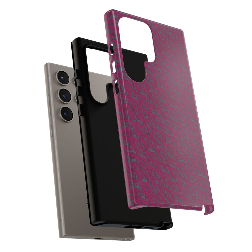 Pink Textured Wireless Charging Case | Premium Slim Dual-Layer Protective iPhone Cover
