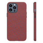 Red Pebble Texture Tough Phone Case — Rugged Shockproof iPhone Cover, wireless charging iphone 17 promax case featuring durable textured red shell
