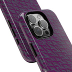 Shockproof Iphone 17 Pro Cover, Purple Geometric Dual-Layer TPU Case, UV-Protected