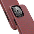 Wireless Charging iPhone 17 ProMax Case – Rugged Red Pebble Texture Shockproof Cover
