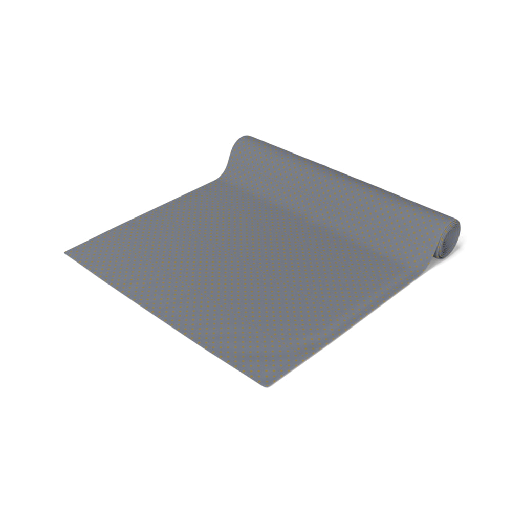 Solid Gray Table Runner — Cotton-Poly Dining Accent