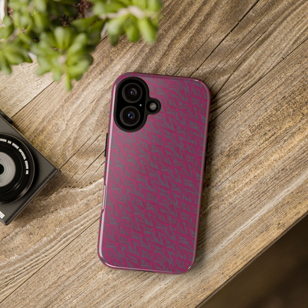 Pink Textured Wireless Charging Case | Premium Slim Dual-Layer Protective iPhone Cover