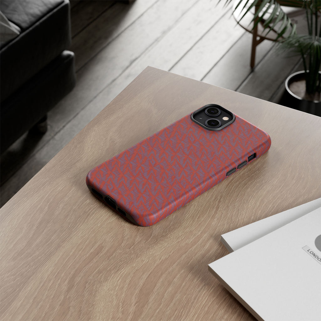 Wireless Charging iPhone 17 ProMax Case – Rugged Red Pebble Texture Shockproof Cover