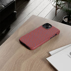 Wireless Charging iPhone 17 ProMax Case – Rugged Red Pebble Texture Shockproof Cover