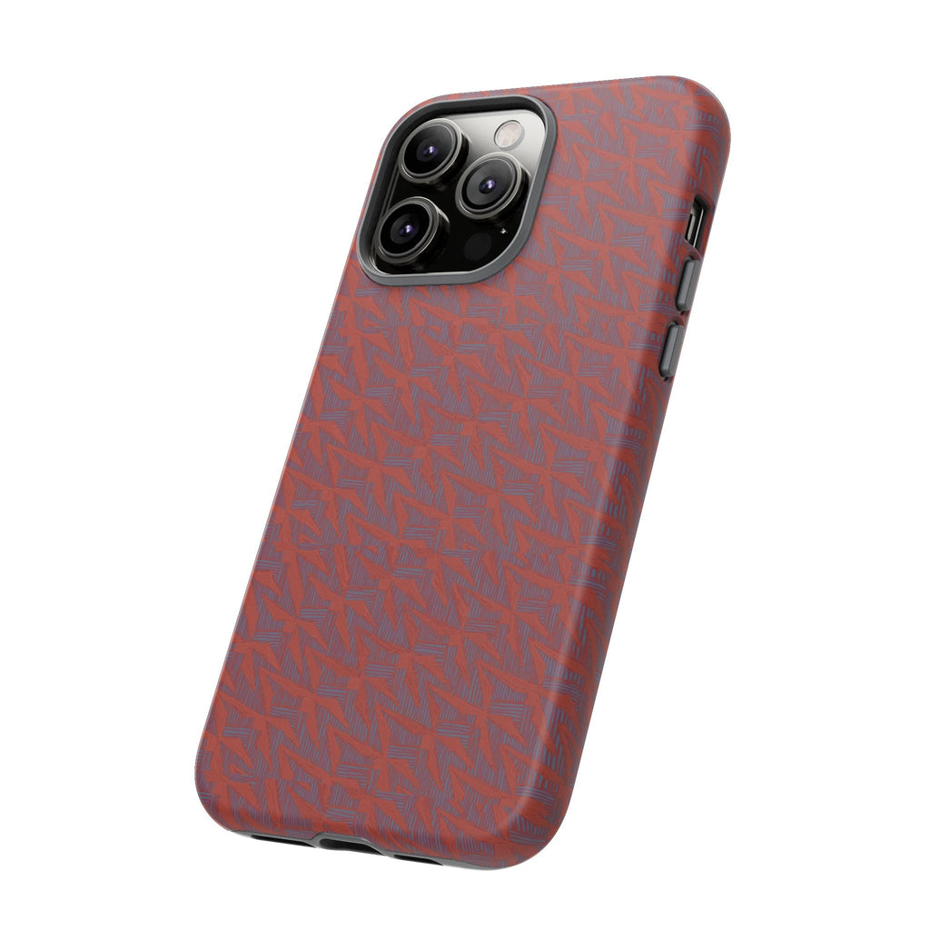 Wireless Charging iPhone 17 ProMax Case – Rugged Red Pebble Texture Shockproof Cover