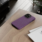 Shockproof Iphone 17 Pro Cover, Purple Geometric Dual-Layer TPU Case, UV-Protected