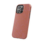 Protective iPhone 18 Pro Max Case With Terracotta Geometric MagSafe Impact Resistance
