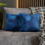 Ocean Accent Cushion Cover - 100% Soft Spun Polyester Blue Tie-Dye Square Pillowcase