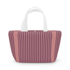 Striped Pink Lunch Bag – Insulated Tote for Work & School