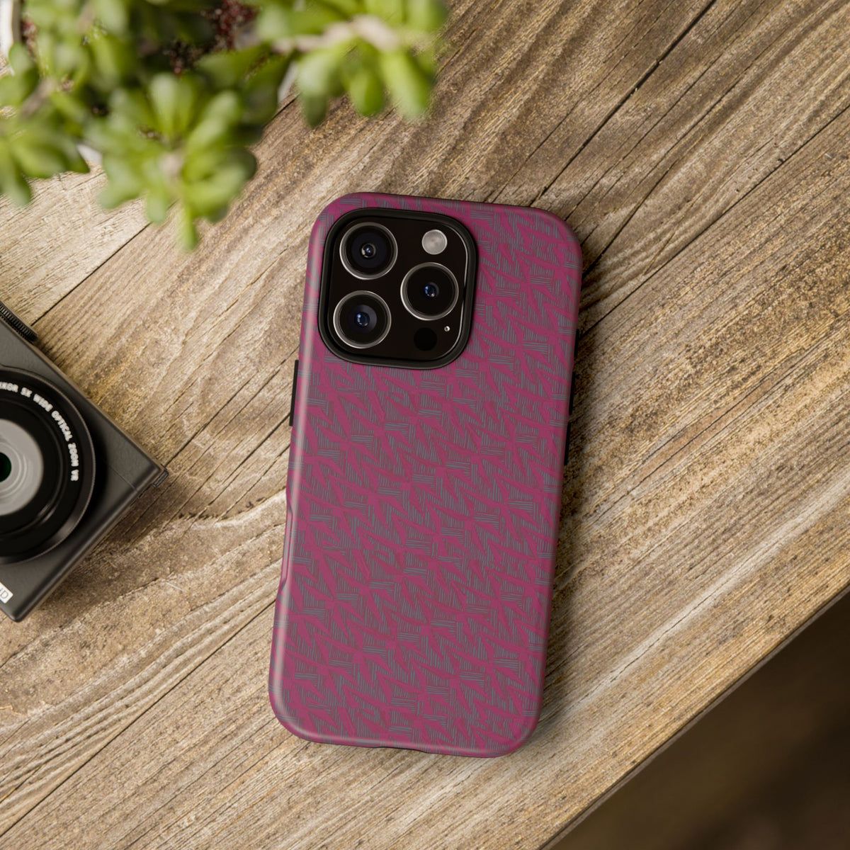Pink Textured Wireless Charging Case | Premium Slim Dual-Layer Protective iPhone Cover