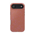Protective iPhone 18 Pro Max Case With Terracotta Geometric MagSafe Impact Resistance