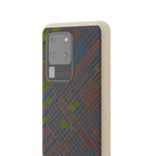 Biodegradable Phone Case — Earthy Geometric Plaid Eco-Friendly Cover, eco friendly phone case product image